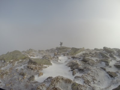 顶视图的山与雪
